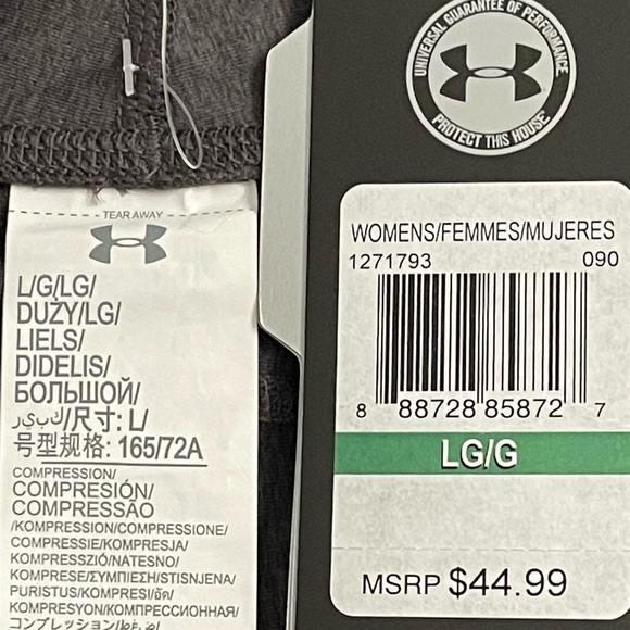 NWT Under Armour Legging keeps cool and compression workout Large - Picture 7 of 7